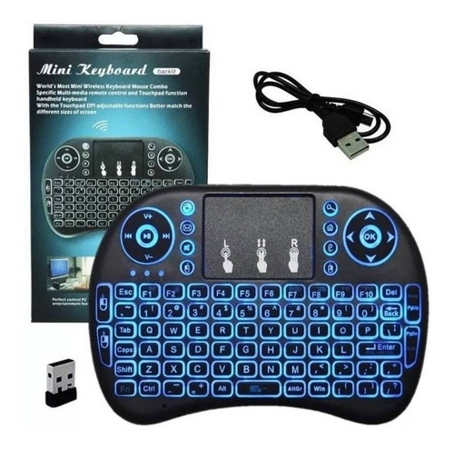 Mini Teclado Inalambrico Tactil Mini Wireless Keyboard w/ Touchpad for  Smart TV