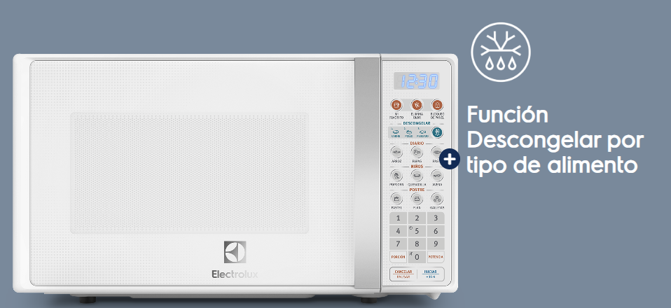 MICROONDAS ELECTROLUX DIGITAL BLANCO 17 LITROS EMDO17S3GSEUW