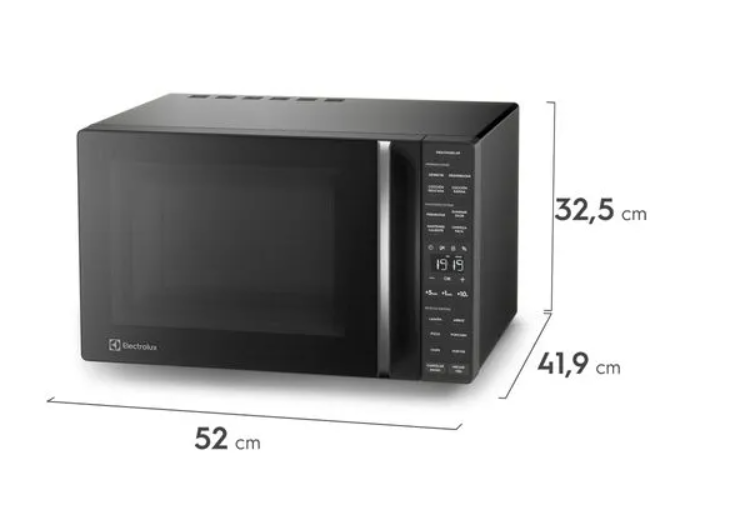 MICROONDAS ELECTROLUX DIGITAL NEGRO 25 LITROS EMDY2550MXB