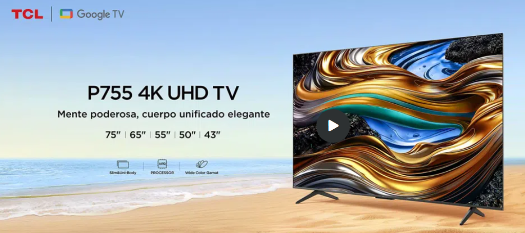 TELEVISOR TCL 50&quot; 4K SISTEMA OPERATIVO GOOGLE TV50P755