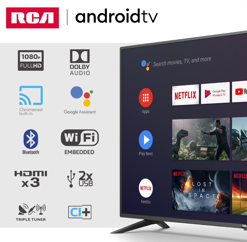 TELEVISOR RCA LED 43 FHD GOOGLE TV LED43RCA683LN