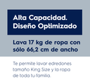 LAVADORA ELECTROLUX BLANCA ESSENTIAL CARE CON AGITADOR 17KG / 38 LIBRAS DIGITAL LB17A