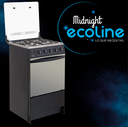 COCINA ECOLINE AMARIS 4 HORNILLAS NEGRO MATE