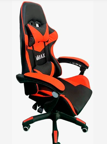 SILLA GAMER ROJA CON INCLUNACION 90-150 GRADOS