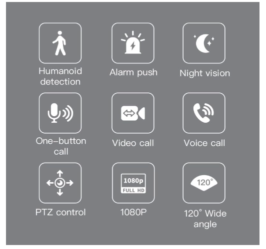 CAMARA DE SEGURIDAD CON PANTALLA WIFI HD VISION NOCTURNA