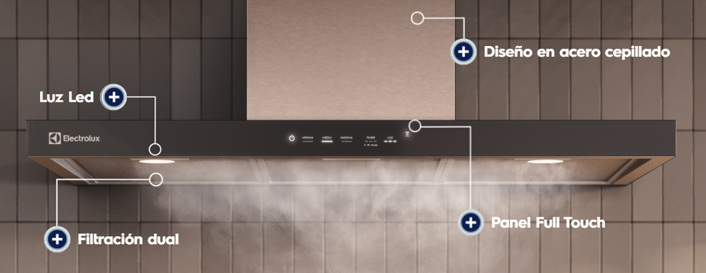 CAMPANA ELECTROLUX PENINSULA INOXIDABLE 90CM CE9TF