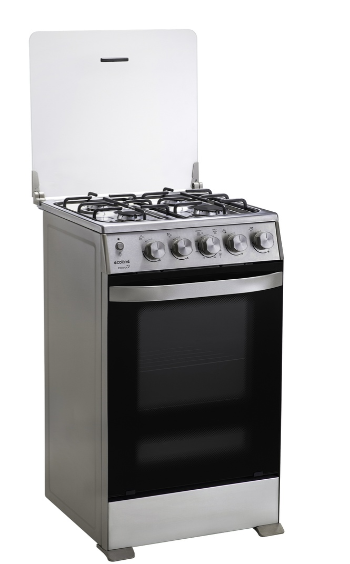 COCINA ECOLINE ERIKA A GAS 4 HORNILLAS + GRILL 60CM  INOX