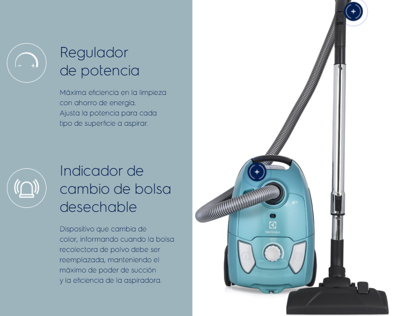 ASPIRADORA ELECTROLUX 1800 WATTS EQP20