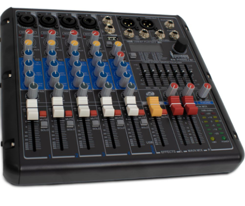 CONSOLA DE AUDIO DE 6 CANALES INTERFAS USB ENGLAND SOUND ES-PRODJ 6I