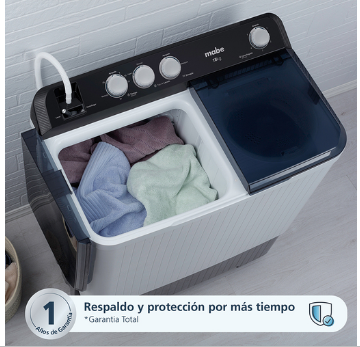 LAVADORA MABE DOBLE POZO 40 LIBRAS 18KG LMDX8124HBAB0