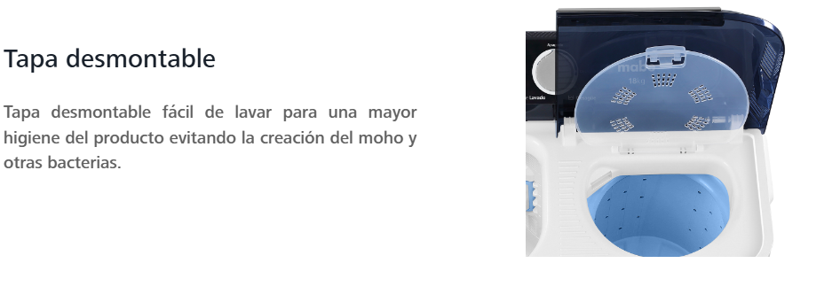 LAVADORA MABE DOBLE POZO 40 LIBRAS 18KG LMDX8124HBAB0