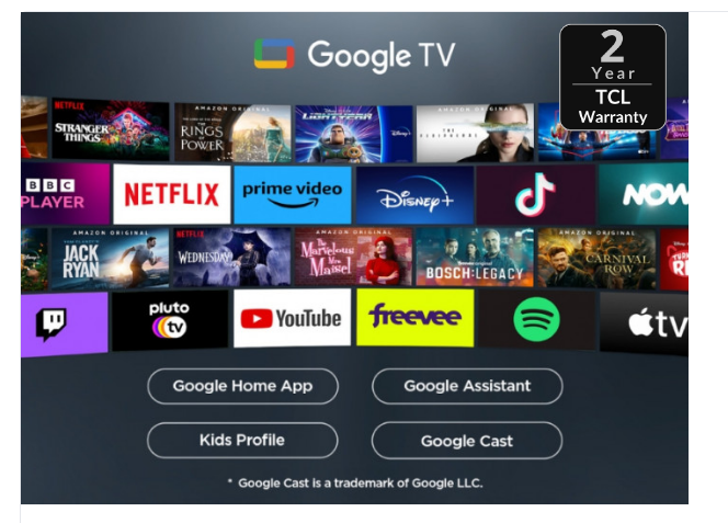 SMART TV TCL 75&quot; QLED 4K GOOGLE TV 75P7K