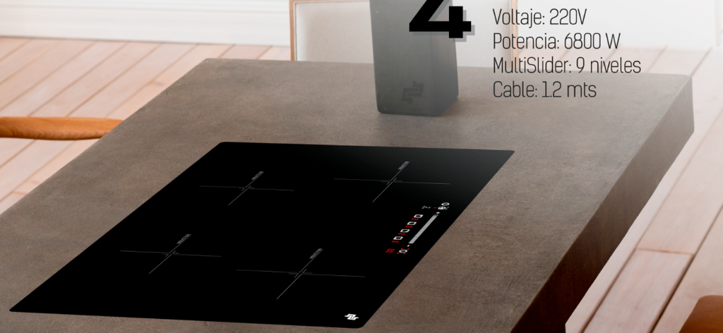 ENCIMERA BP INDUCCION STARLIGHT VITROCERAMICA 4 HORNILLAS