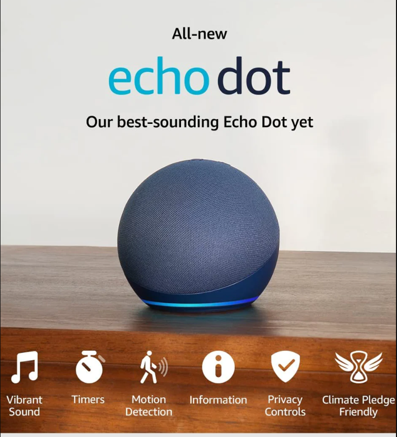 ALEXA ECHO DOT 5TA GENERACIÓN COLOR NEGRO