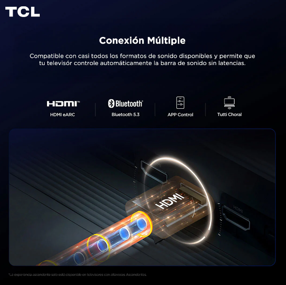 BARRA DE SONIDO TCL 220W S55H