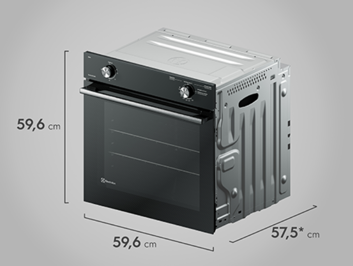 HORNO ELECTROLUX 80 LITROS A GAS + GRILL EMPOTRABLE  OE8GL