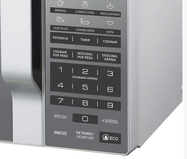 MICROONDAS GENERAL ELECTRIC 20 LITROS DIGITAL TIPO ESPEJO MGE07SEJ