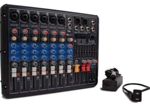 CONSOLA ENGLAND SOUND DE AUDIO DE 8 CANALES BLUETOOTH USB  ES-PRODJ 6I