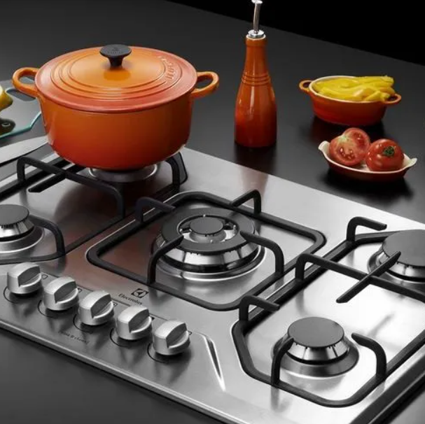 ENCIMERA ELECTROLUX A GAS 5 HORNILLAS ACERO INOXIDABLE GT75X