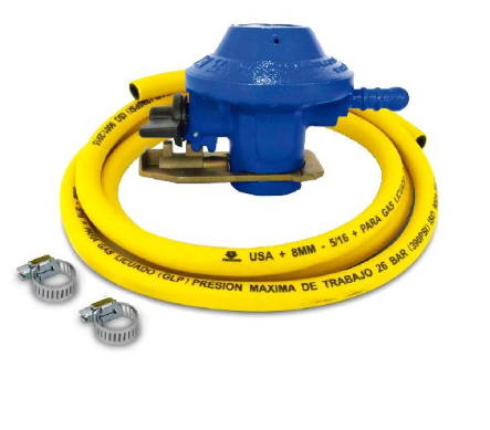 KIT COMPLETO CONTINENTAL DOMESTICO VALVULA DE GAS MANGUERA Y ABRAZADERAS