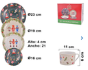 VAJILLA NAVIDEÑA PORCELANA X 20PZ