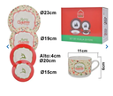VAJILLA NAVIDEÑA DE PORCELANA 20PZ