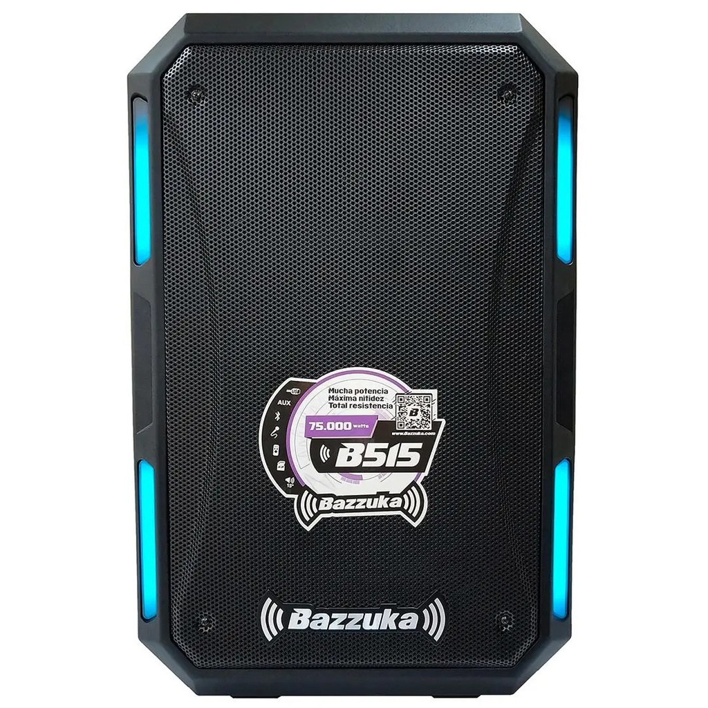 CAJA AMPLIFICADA BAZZUKA 15&quot; BT/USB/SD/FM