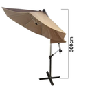 PARASOL EXCENTRICO MANIVELA 3 METROS