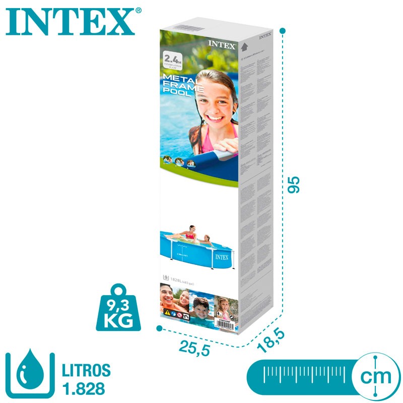 PISCINA TUBO INTEX REDONDA 28205NP 2.44 X 51 CM