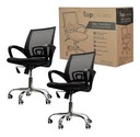 SILLA EJECUTIVA RESPALDAR MALLA BASE METALICA