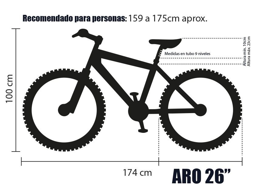 BICICLETA FURY MONTAÑERA  ARO 26