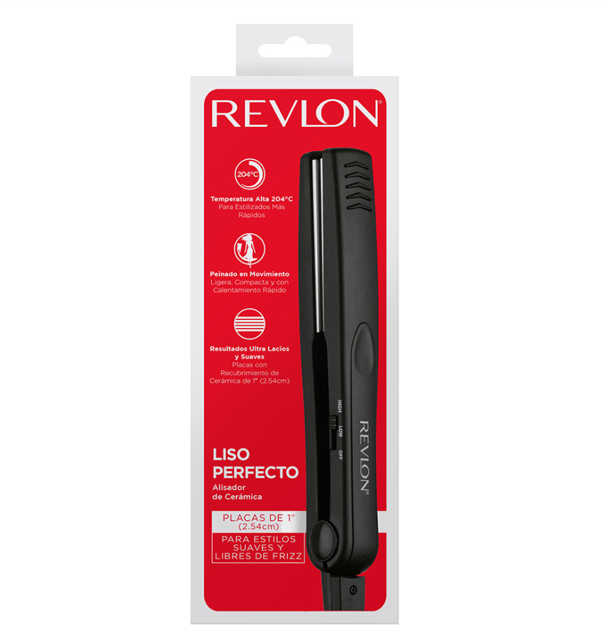 PLANCHA REVLON 1&quot; CON RECUBRIMIENTO DE CERAMICA ST 2043