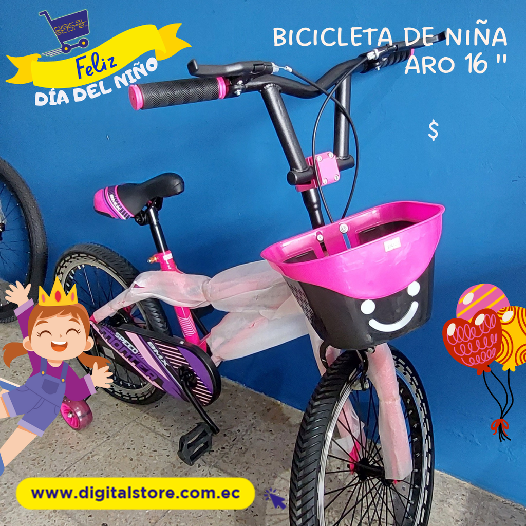 BICICLETA SPEED MONTER BMX ARO 16 FUCSIA