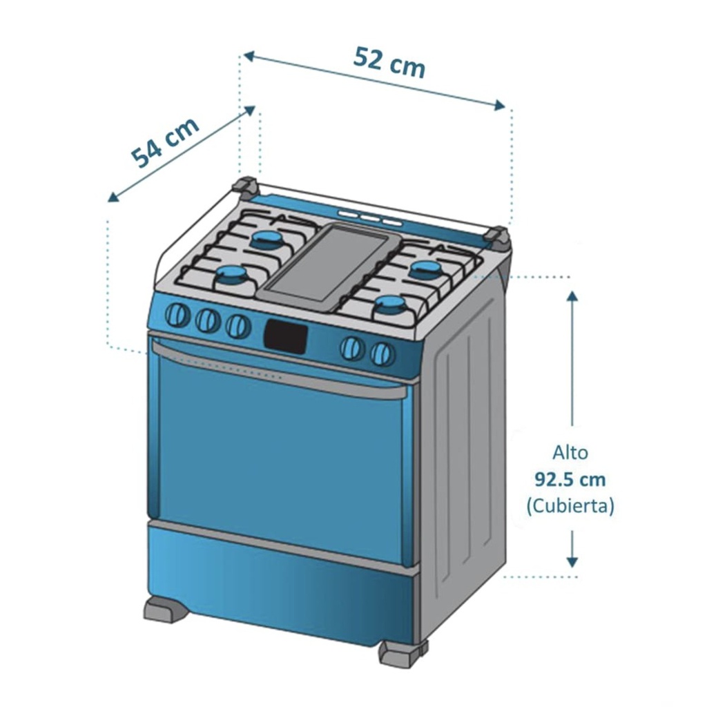 COCINA A GAS 52 cm Inoxidable MABE - EM5120SX1