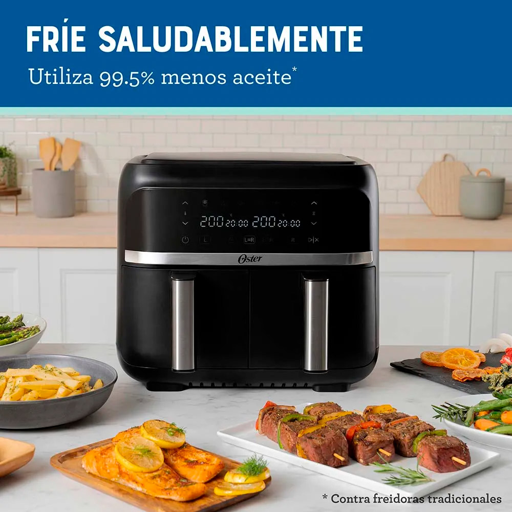 OLLA AIR FRYER OSTER 2 CANASTAS 3.8 L + 3.8 LITROS