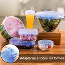 TAPAS DE SILICON AJUSTABLES X 6