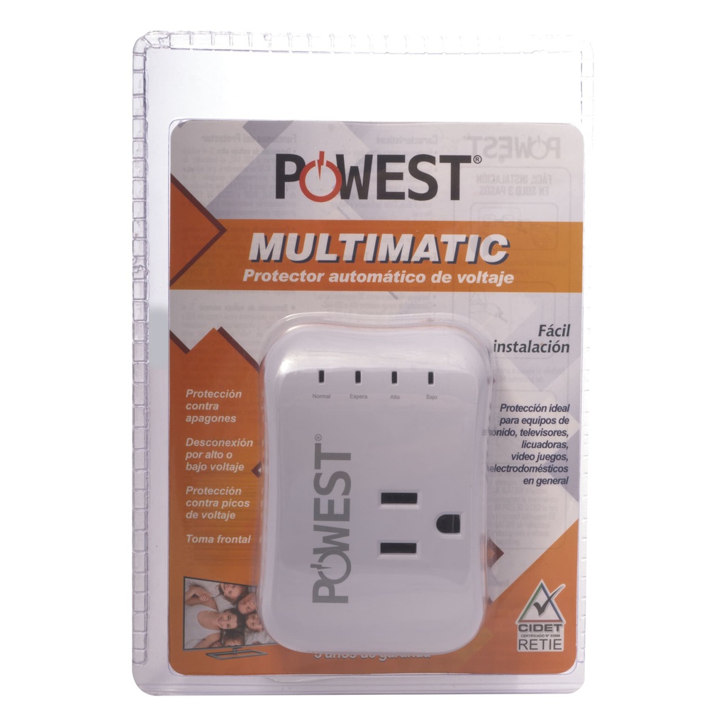 PROTECTOR DE VOLTAJE MULTIMATIC POWEST 1200W