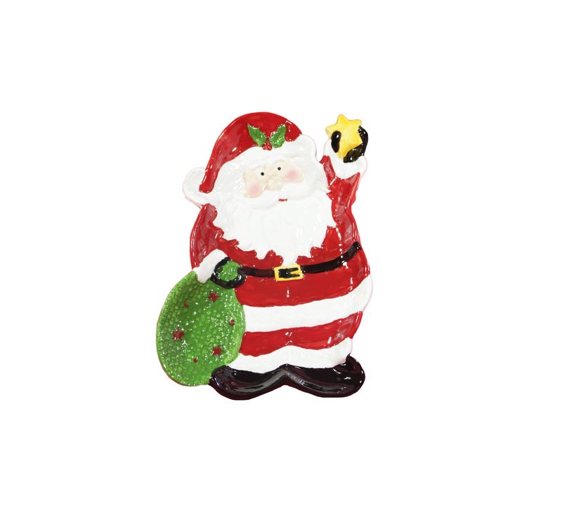 PLATO PARA PICADITAS FIGURA SANTA NH18B0116G