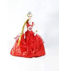MUÑECA ELEGANTE VESTIDO ROJO