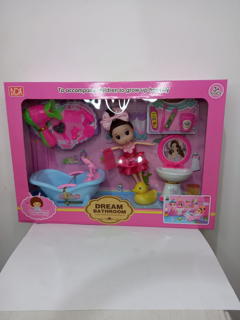 MUÑECA CON ACCESORIOS DE DUCHA