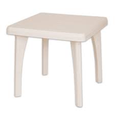 MESA PLASTICA BALTICA CUADRADA BEIGE