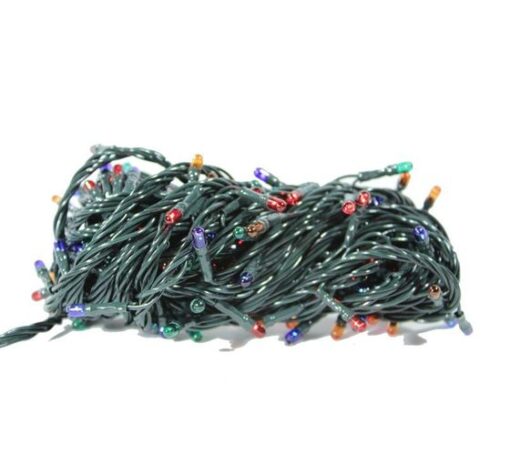 LUCES NAVIDEÑAS TIPO ARROZ 140L MULTICOLOR CABLE VERDE