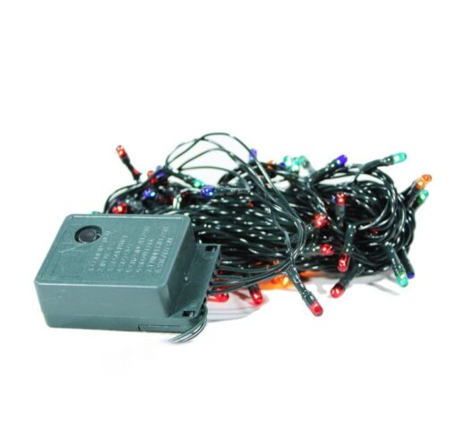 LUCES NAVIDEÑAS TIPO ARROZ 100L MULTICOLOR CABLE VERDE