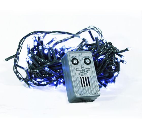 LUCES NAVIDEÑAS LED 200 MUSICAL AZUL CABLE VERDE