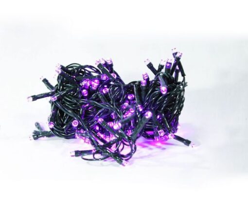 LUCES NAVIDEÑAS LED 140 MUSICAL MORADO CABLE VERDE