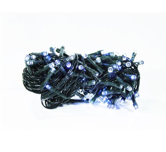 LUCES NAVIDEÑAS LED 100 BLANCA Y AZUL MUSICAL CABLE VERDE