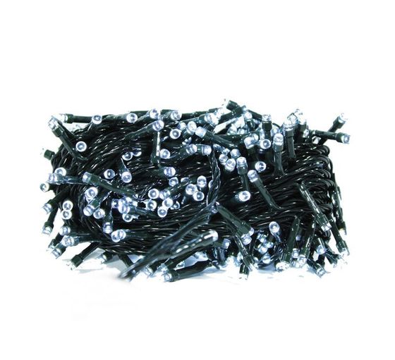 LUCES NAVIDEÑAS FIJAS 300 LED BLANCAS CABLE VERDE