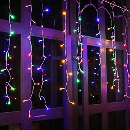 LUCES NAVIDEÑA CASCADA 100 LED MULTICOLOR