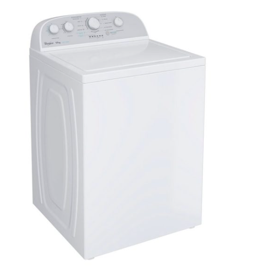 LAVADORA WHIRLPOOL AUTOMATICA PANEL DE PERILLA BLANCA 38 LIBRAS 17KG 7MWTW1700EM