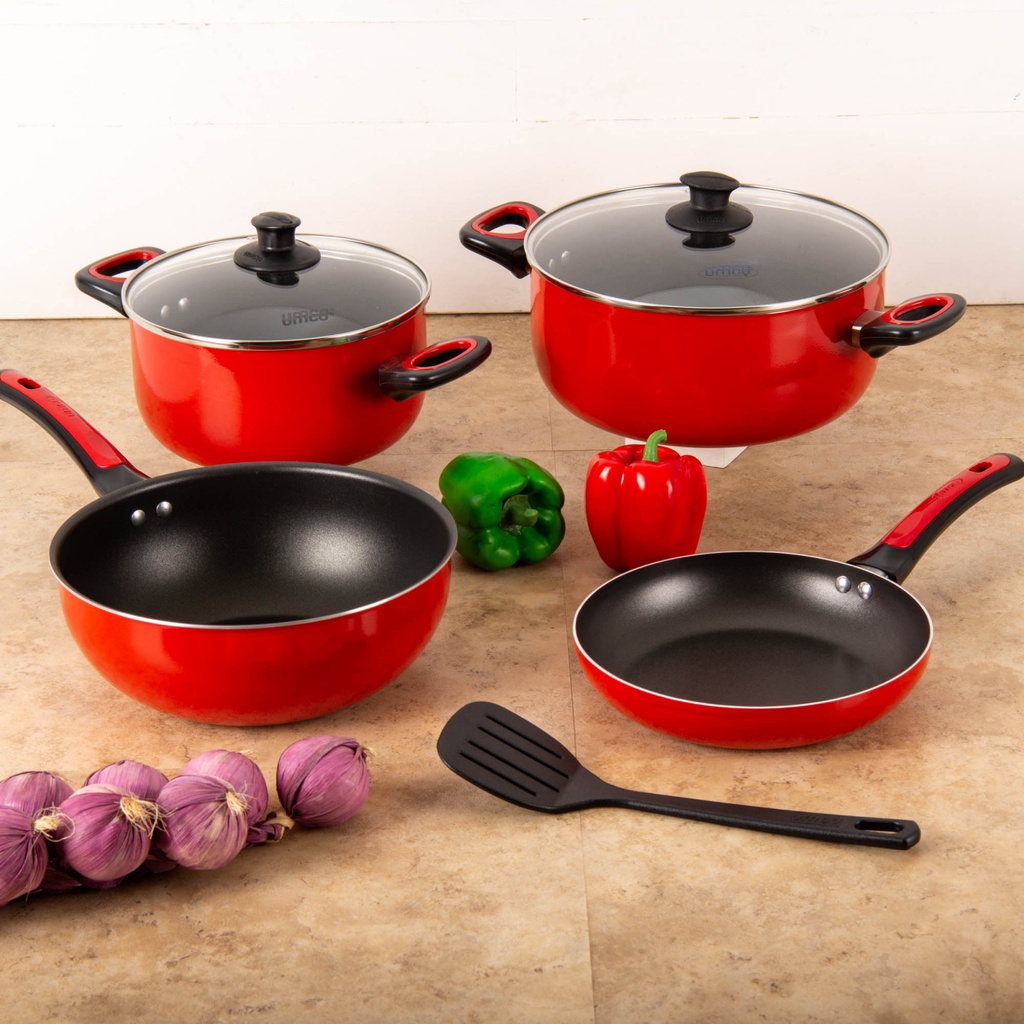 JUEGO DE OLLAS UMCO MODELO MILANO 7PZ / REGALA SENTIMIENTOS AMOR